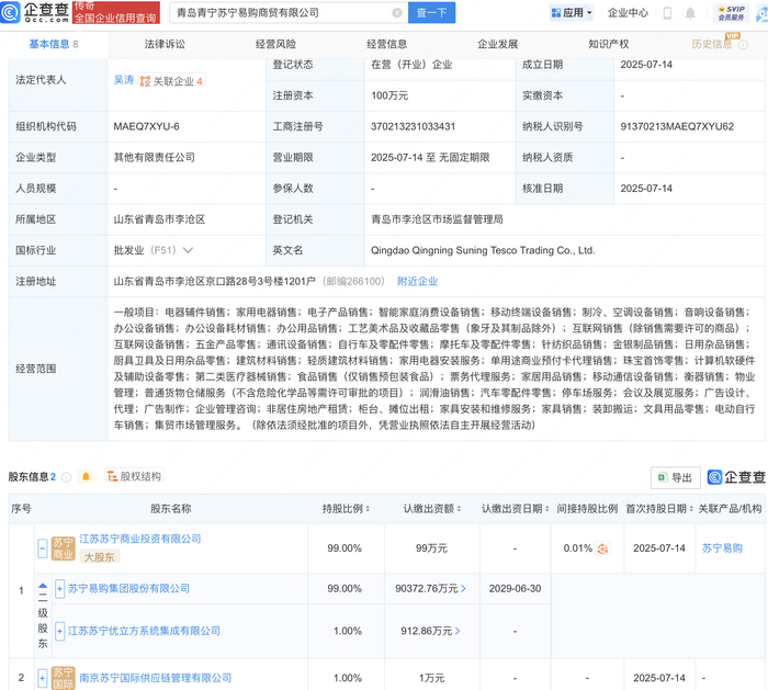 ST易購在青島投資成立商貿(mào)新公司，拓寬電器輔件銷售布局